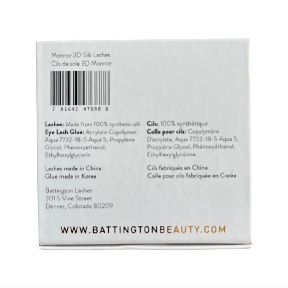 Battington Lashes “Monroe” 3D Silk Lashes - Picture 5 of 7